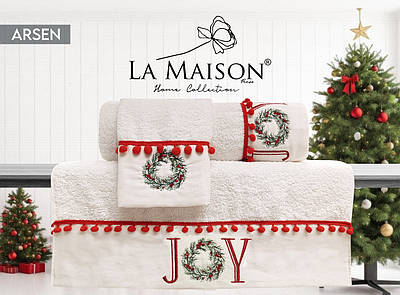 Подарунковий новорічний набір рушників La Maison La Maison Arsen (3 шт)