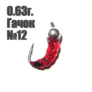Мормишка вольфрам "РУБІН" 0.63г. гачок №12 red
