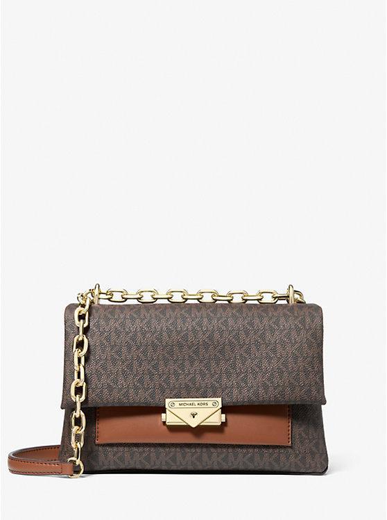 Жіноча сумка сумка Michael Kors Cece Medium Logo Shoulder Bag (коричнева) ОРИГІНАЛ