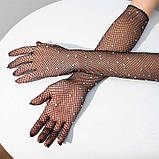 Сексуальні довгі рукавички зі стразами — XS/S/M — Еротична білизна, фото 8