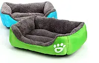 М'який лежак для котів і собак з бортиками, затишне спальне місце для цуценят і кошенят, пухнаста лежанка S (40*25)