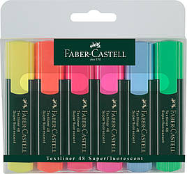 Набір маркерів текстовиділювачів Faber-Castell Textliner 48 Superfluorescent, 6 кольорів,154806
