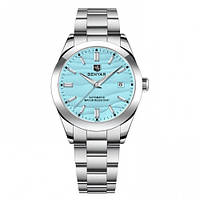 Механічний з автопідзаводом водонепроникний (5ATM) годинник Benyar BY-5208 Blue
