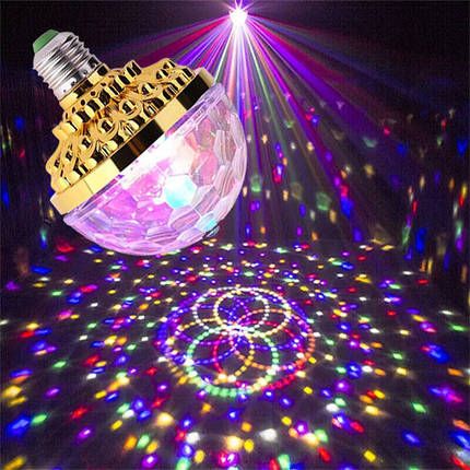 Диско лампа обертається різнобарвна лампа LED Full Color Rotating Lamp G046, фото 1