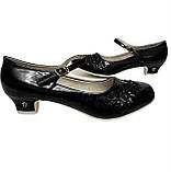 Чорні туфлі на підборах святкові 33 36, фото 2