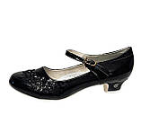 Чорні туфлі на підборах святкові 33 36, фото 9