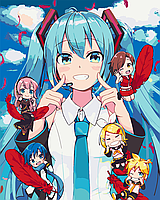 Картина за номерами Вокалоїд Хацуне Міку Vocaloid Hatsune Miku 40х50 см PN V HM