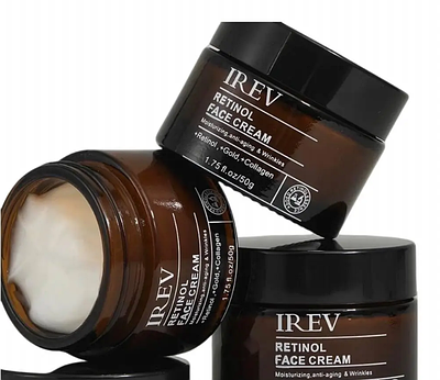 Опт 3 шт. Розгладжуючий Крем від перших ознак старіння IREV з Ретинолом і Колагеном для еластичності шкіри 50g