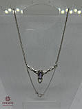 Срібне Кольє зі вставкою цирконій, фото 2