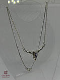 Срібне Кольє зі вставкою цирконій, фото 3