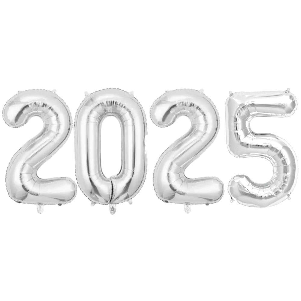 Фольговані кулі 2025 срібло 76 см