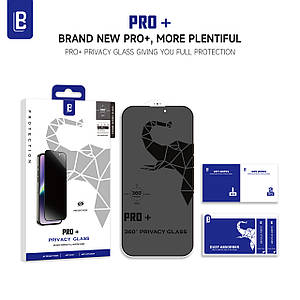 Захисне скло Pro Plus Privacy Glass для Apple iPhone 16 Pro Transparent