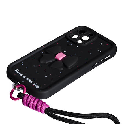 Чохол Lucky Bow Case для Apple iPhone 13 Pro Black, фото 2