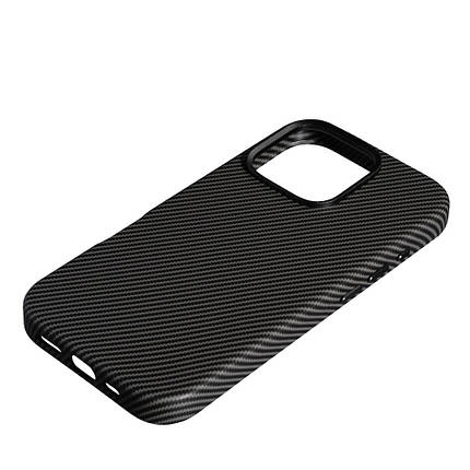 Чохол Leather Carbon With Magnetic для Apple iPhone 14 Pro Max Black, фото 2