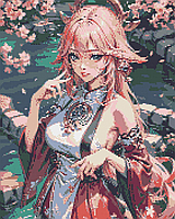 Алмазна мозаїка Геншин Яе Міко Genshin Impact Yae Miko 40х50 см DM G YM