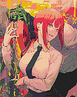 Алмазна мозаїка Людина-бензопила Макіма Chainsaw Man Makima 40х50 см DM CM M