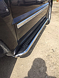 Бічні пороги Maydos V2 на Jeep Grand Cherokee WK 2004-2010 Пороги майданчика Джип Гранд Черокі 2 шт., фото 4