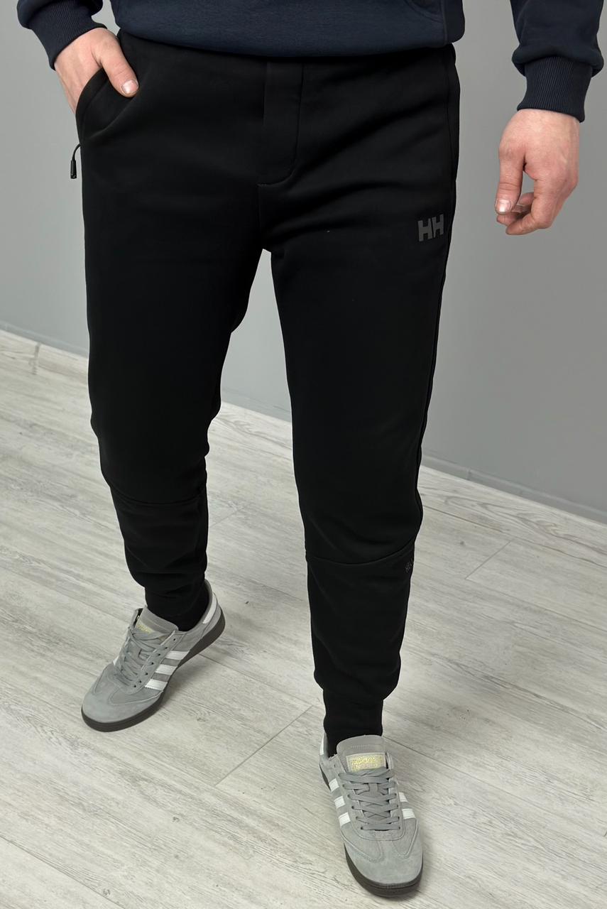 Чоловічі спортивні штани HELLY HANSEN чорні брендові спортивні штани з манжетом унизу люкс якість