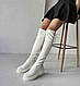 Ботфорти демісезонні, білі, фото 3