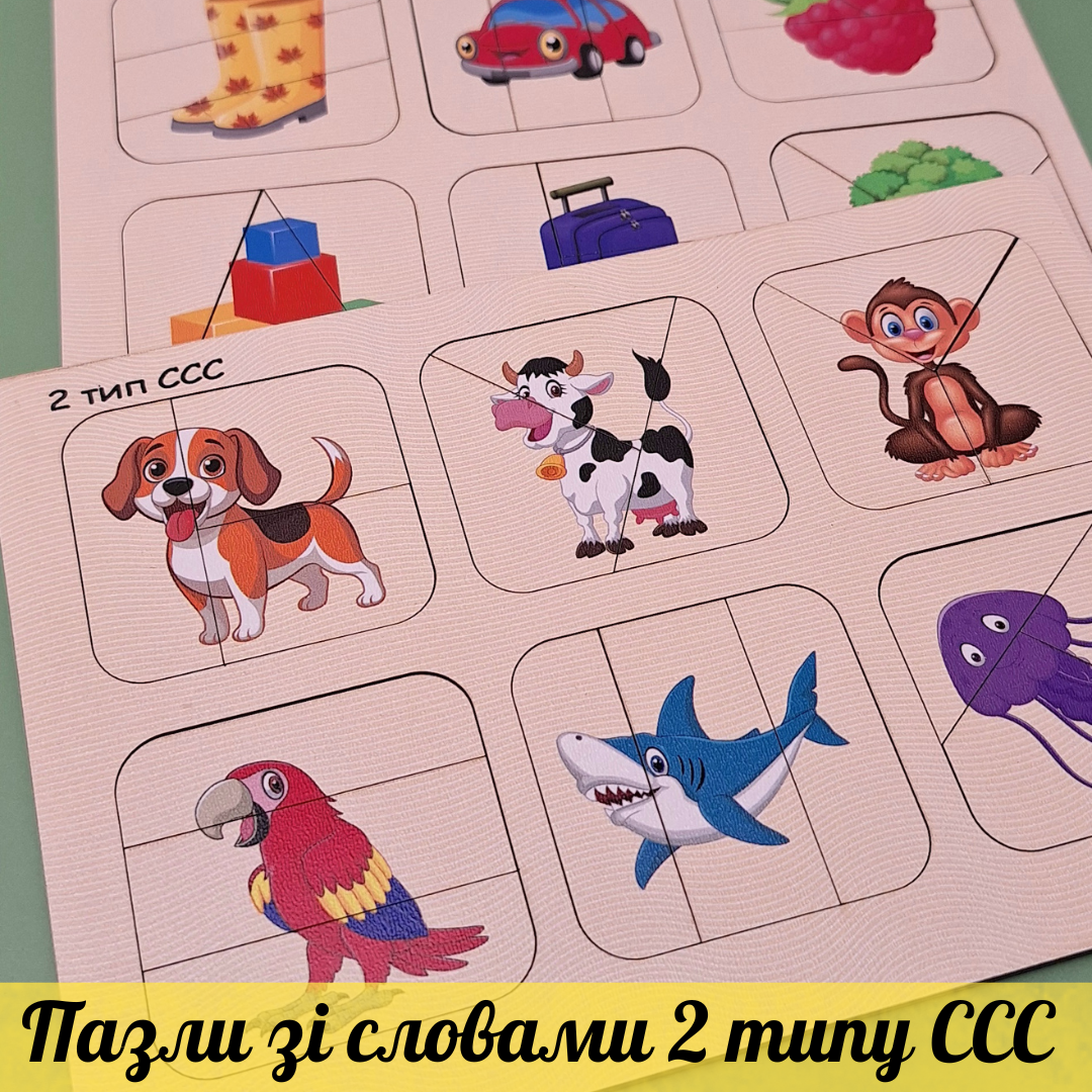 Пазли зі словами 2 типу ССС (2 шт.)