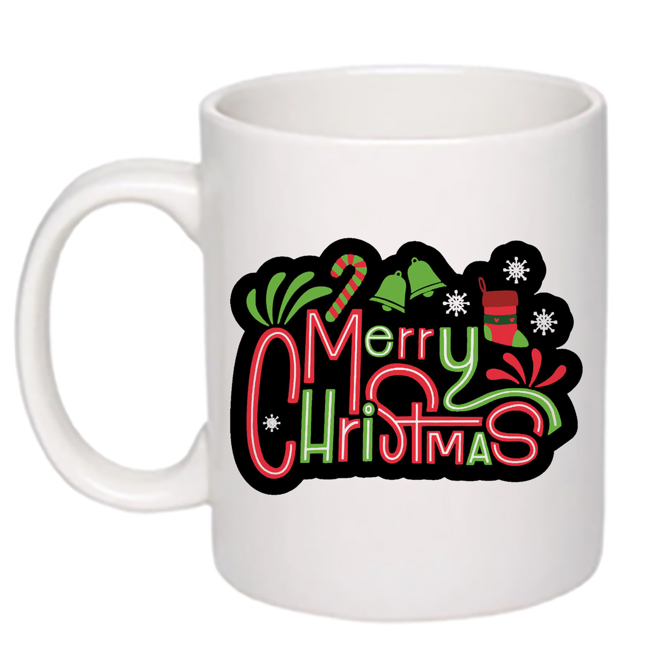Чашка з друком "Marry Christmas" 330мл (колір білий) (21110), фото 1