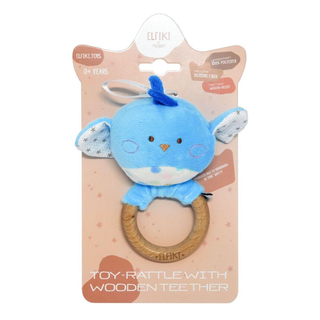 Еко-іграшка брязкальце пташка Піпо для діток від 0 місяців, фото 1