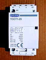 Модульний контактор TOCT1 4р, 25А, 2NO+2NC, 220В   TOMZN