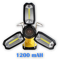 Світлодіодний ліхтар MA-DORA Протиударний, Акумуляторний, потужний, з режимом PowerBank 1200 mAH