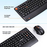 Набір 2 в 1 бездротова клавіатура та мишка Combo MeeTion MT-C4130, чорний, фото 9