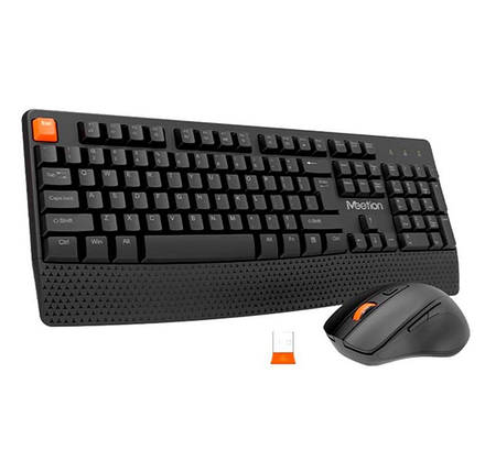 Набір 2 в 1 бездротова клавіатура та мишка Combo MeeTion MT-C4130, чорний, фото 1