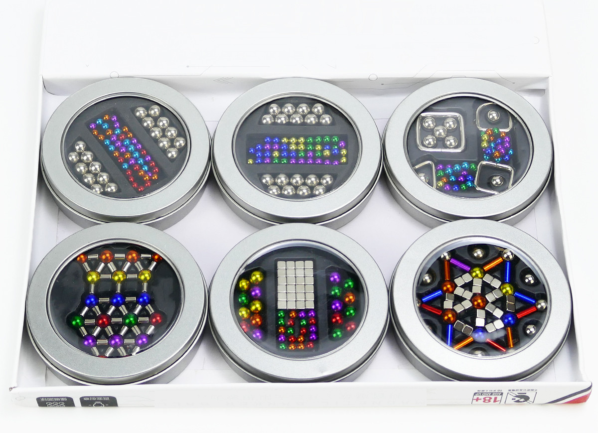 Набір Магнітних Конструкторів 6 шт Magnetic Barker Ball Магнітні Палички та Магнітні Кульки (01195)