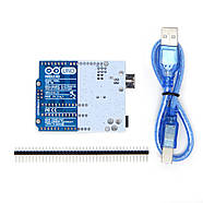 Плата Arduino UNO R3 (ATmega328P + ATmega16U2 + USB кабель) - якість 2024, фото 4