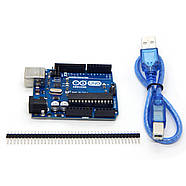 Плата Arduino UNO R3 (ATmega328P + ATmega16U2 + USB кабель) - якість 2024, фото 3