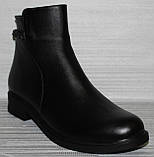 Черевики чорні жіночі зимові шкіряні від виробника модель ТН24-249, фото 2