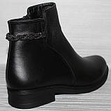Черевики чорні жіночі зимові шкіряні від виробника модель ТН24-249, фото 4