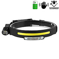 Налобний ліхтарик. MA-DORА (акумуляторний 18650 li-ion із датчиком руху)