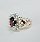 Срібна каблучка з золотими накладками, фото 2