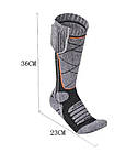 Високі шкарпетки з підігрівом та блоком живлення на 2200mAh (Сірі з ромбиками), фото 7