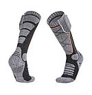 Високі шкарпетки з підігрівом та блоком живлення на 2200mAh (Сірі з ромбиками), фото 8