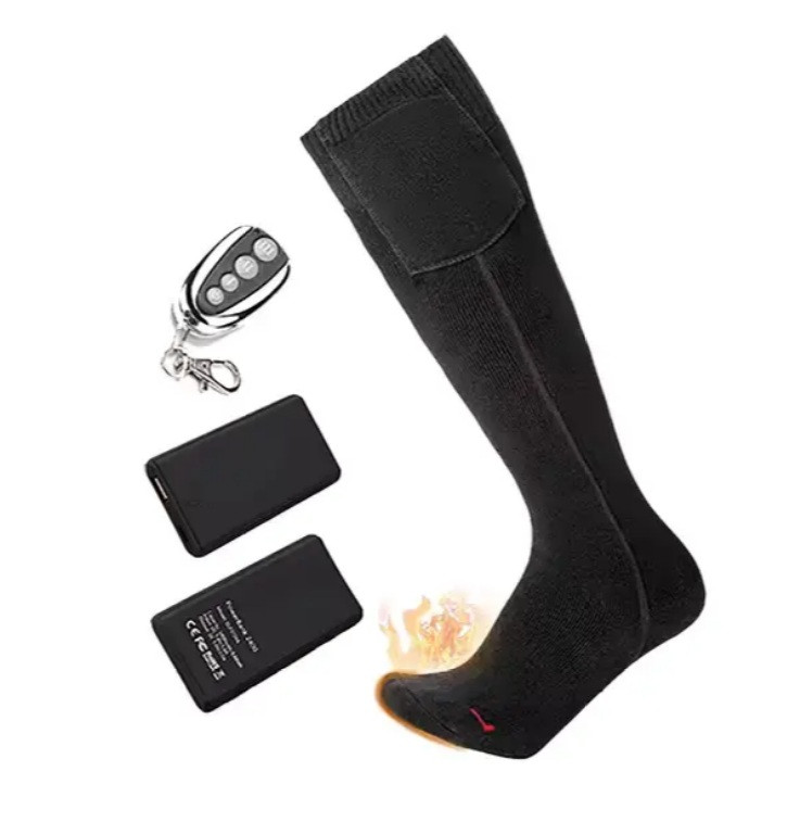 Шкарпетки KC-BS001 з підігрівом та блоком живлення 2400mAh на дистанційному управлінні (41-45 розмір), фото 1