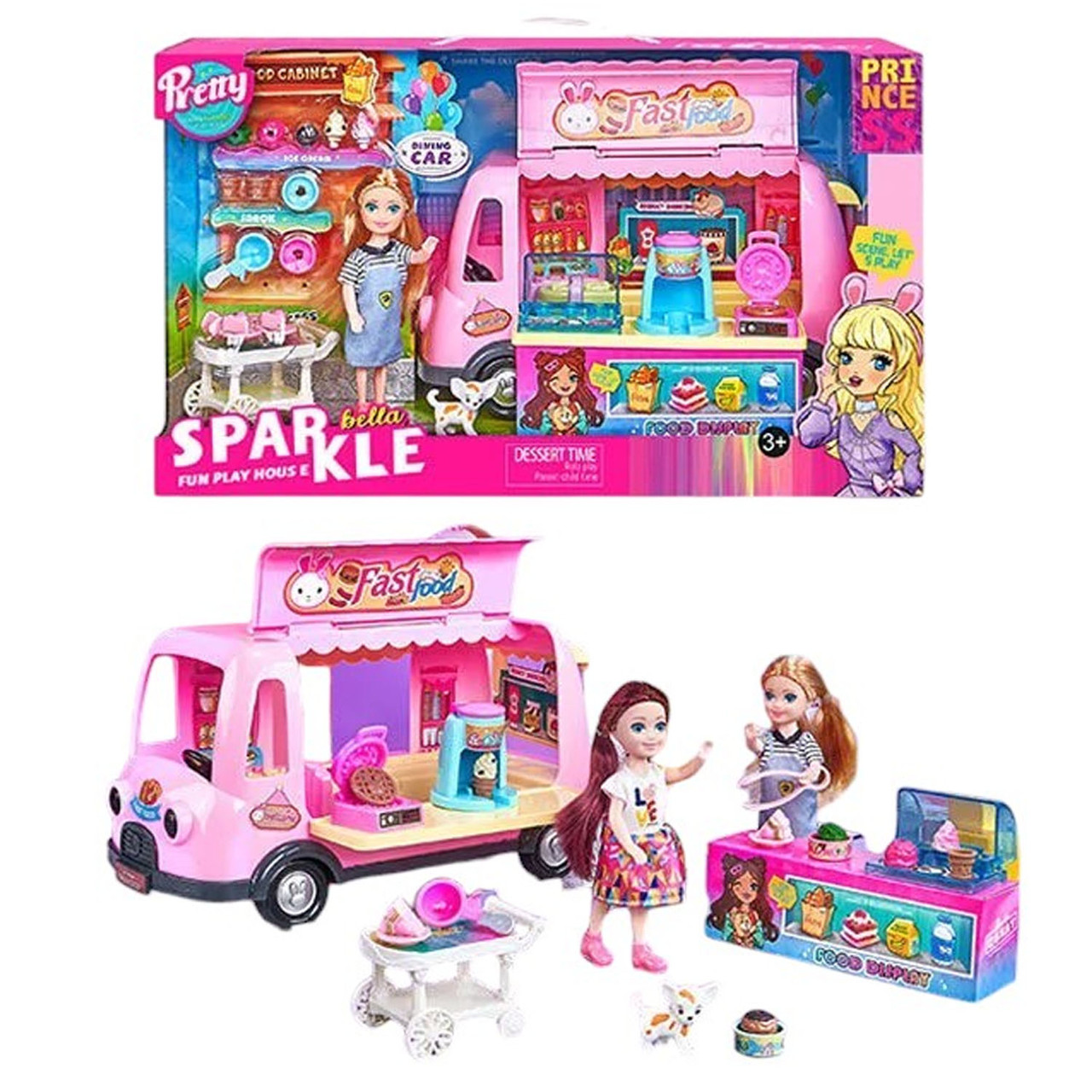 Ляльковий набір Фаст фуд (лялька, автобус) 7026, фото 1
