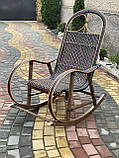 Крісло качалка плетена з лози+ротанг. Арт9968, фото 4