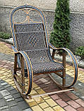Крісло качалка плетена з лози+ротанг. Арт9968, фото 6