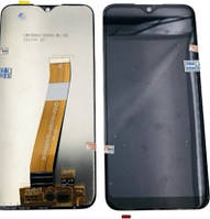 Дисплей Samsung A01 2020/A015, чорний, PLS TFT LCD, (широкий роз'єм) з тачскріном