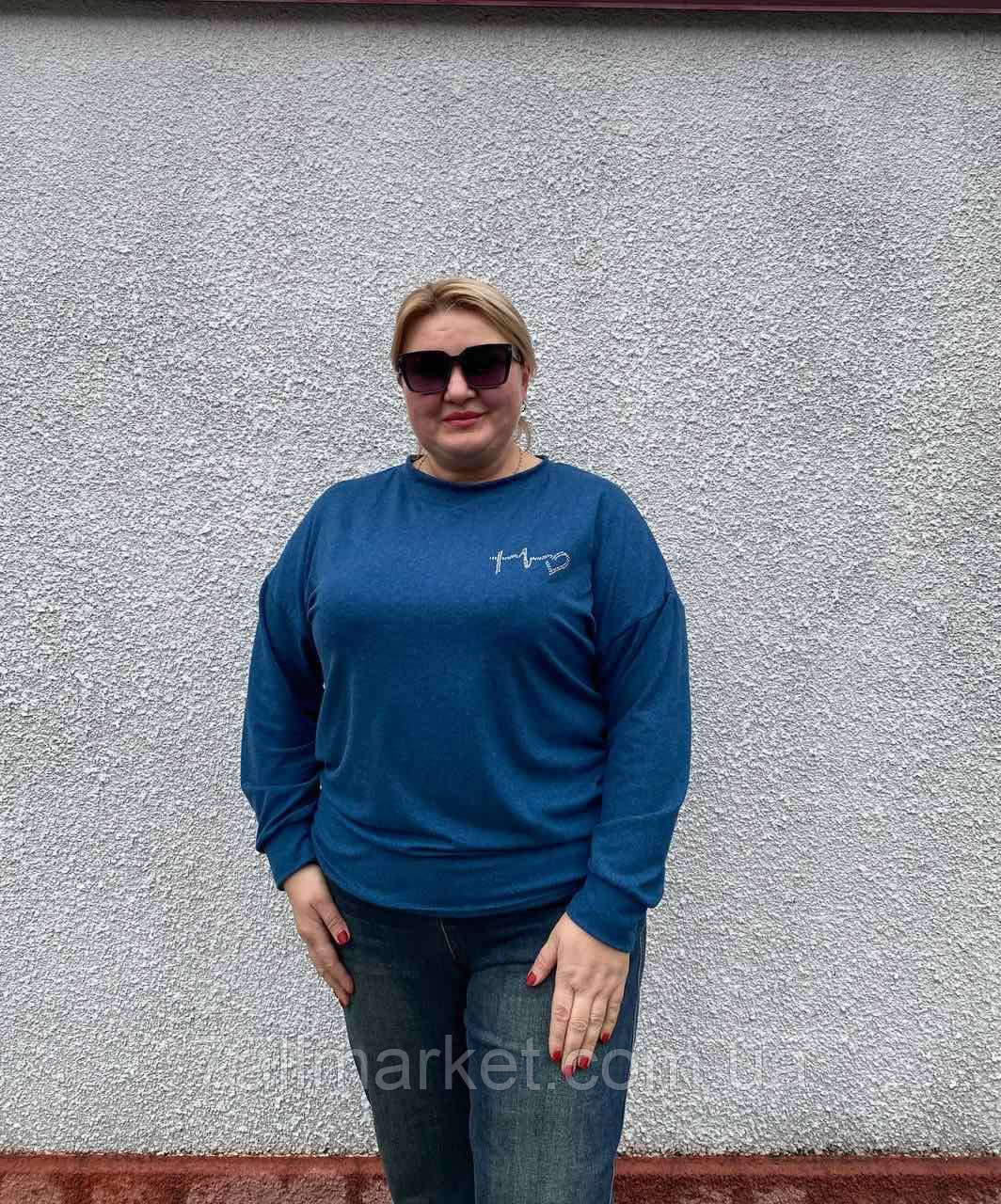 Батник жіночий стильний, розмір оверсайз 52-56 (4 кв) "ZLATA" недорого від прямого постачальника