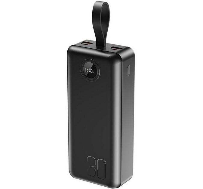 Повербанк с фонариком XO PR240 30 000mAh USB-C 20W/USB-A 22.5W Fully LCD Black