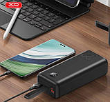 Повербанк с фонариком XO PR240 30 000mAh USB-C 20W/USB-A 22.5W Fully LCD Black, фото 3