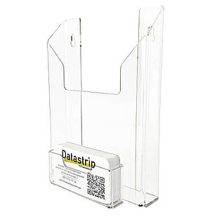 Інформаційна кишеня А5 (210х150мм) вертикальна з візитницею. Кріплення на саморіз