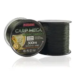Жилка BratFishing CARP MEGA DARK GREEN 300 m / 0.27 mm