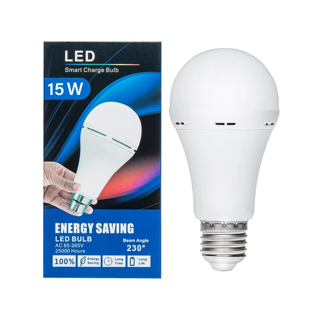 Акумуляторна LED лампочка Е27 15W з в будованим аккумулятором 1500 mAh 6500К світлодіодна лампа з акумулятором автономна аварійна